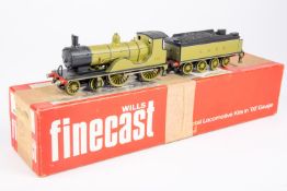 An OO gauge Wills Finecast brass kitbuilt LSWR Class T9 'Greyhound' 4-4-0 tender locomotive, 303, in