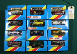 Quantity of 1980s matchbox models MB47, Jaguar SS100, MB 49 Sand Digger, MB4 57 Chevrolet, MB53