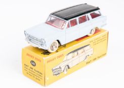 A French Dinky Toys Fiat 1800 Familiale (548). In lavender with black roof, red interior, spun