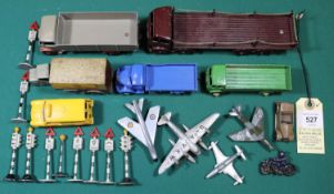 12+ Dinky Toys. Including; Foden FG Flatbed with chains. Guy Wagon. Police Motorcyclist. Forward