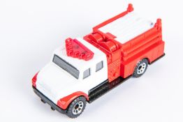 Matchbox International fire pumper, Hand painted hand hand decorated, Glued base, Beautifully