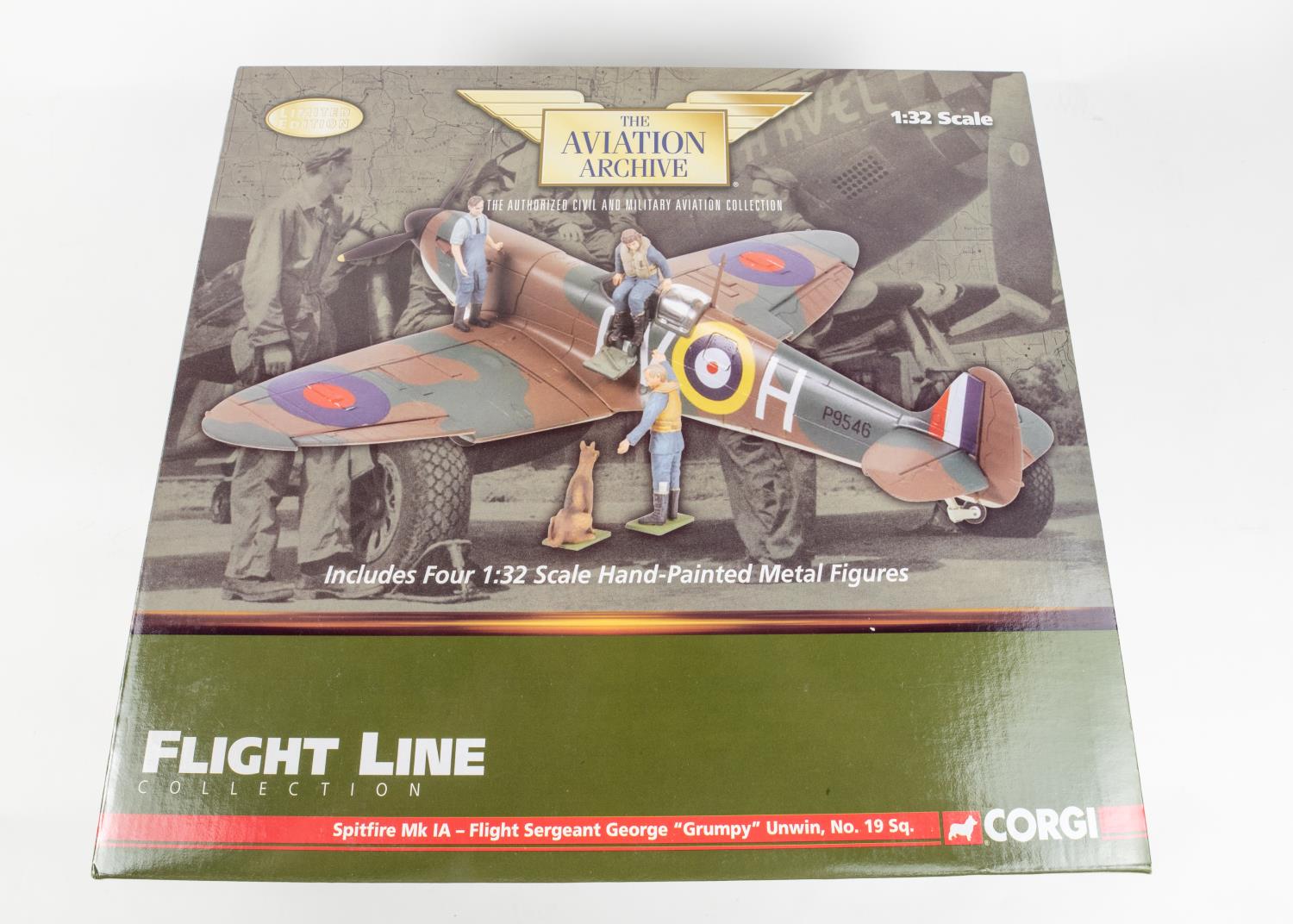 Corgi Aviation 1:32 scale 'Flight Line Collection'. Supermarine Spitfire MKIA, Flight Sergeant