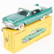 French Dinky Toys De Soto Diplomat (545). A scarce example in metallic green with a cream roof,