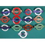 12x London Transport bus related enamel cap badges by Gaunt, Firmin, etc. 3x Tram & Trolleybus staff