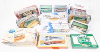 A quantity of Corgi Toys. All Public Service Vehicles. Stagecoach set, 3 vehicles. Routemaster in