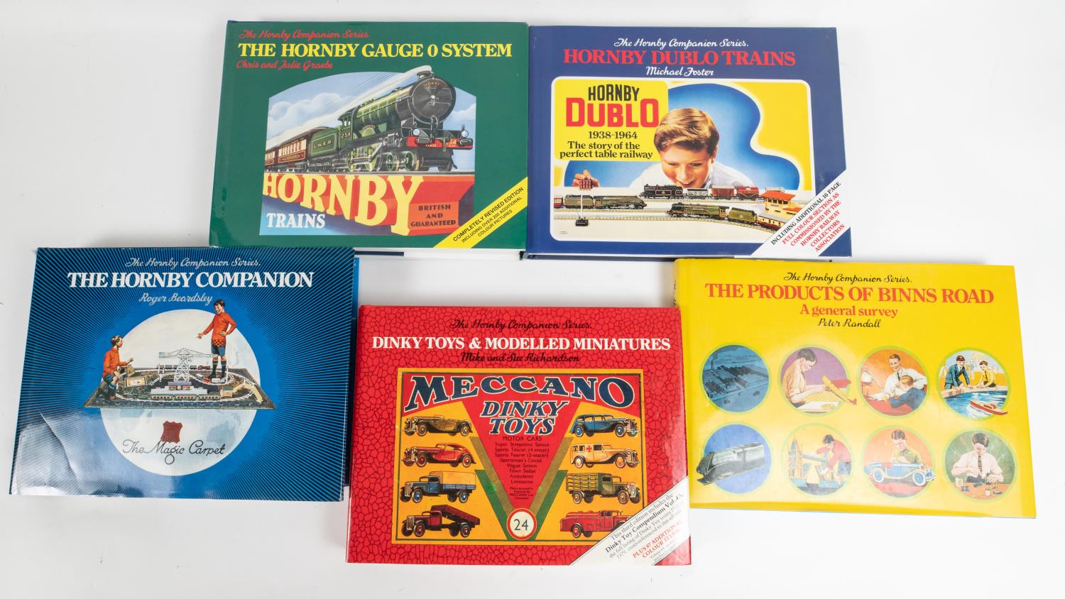 5 The Hornby Companion Series Books. The Products of Binns Road - A General Survey. Dinky Toys &
