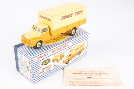 Dinky Toys Bedford Pallet Jekta Van (930). In orange and yellow with 'Dinky Toys' to sides and