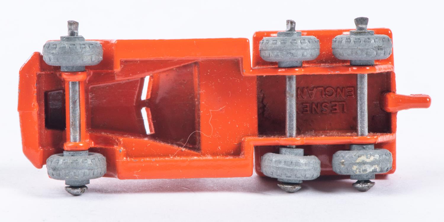 Matchbox Moko Lesney, No.11 petrol tanker in yellow with small metal wheels, No.15 Prime mover in - Image 3 of 4