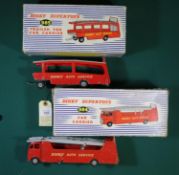A Dinky Supertoys Car Carrier (984) and Trailer for Car Carrier (985). Both in red livery with