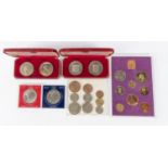 EIIR 1953 'plastic set', (packaging split, all coins present) GEF; 1970 uncirculated set in R Mint
