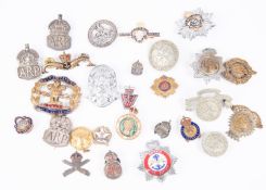 Twenty Seven sweetheart brooches, lapel badges, etc, including WWI Services Rendered (no 107914),
