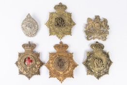 Re-enactment military badges: helmet plates of Zulu War period; Victoria Mtd Rifles (2), Victorian