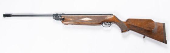 A .22" Weihrauch HW35 break action air rifle, barrel reduced to 16½", no visible number. VGWO &