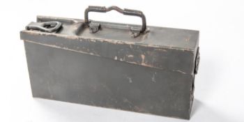 A Third Reich MG 34 ammunition box, dark grey finish. GC £40-50