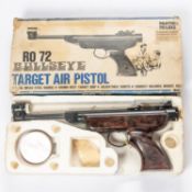 An Italian .177" RO72 Panther de Luxe Bullseye Target break action air pistol, number 086476, with