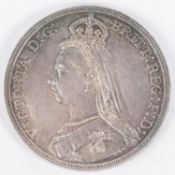 Victoria AR Jubilee Head crown, 1887 (ESC 296), a really GVF or better, partial attractive blue