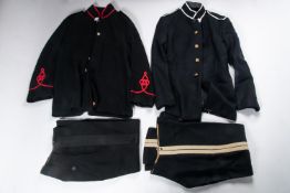 2 well made Zulu war replica tunics, Natal Carbineers and Victoria Mounted Rifles; a pair of