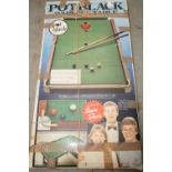 A "Pot Black" Warwick table snooker/billiards table, 4' x 2', in its original box complete with