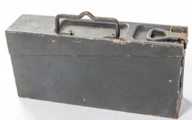 A Third Reich MG 34 ammunition box, dark grey finish. GC £30-40