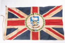 A stitched FIDF flag, 3' x 2', marked "Belfast 1975", GC £65-70