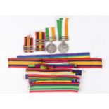 Clasps for QSA medals: Tugela Heights, Natal, OFS, Rel. of Ladysmith, Transvaal (2), L. Nek,