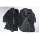 2 black frock coats, a black morning coat with shirt and waistcoat; 3 work coats and 1 pr