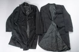 2 black frock coats, a black morning coat with shirt and waistcoat; 3 work coats and 1 pr