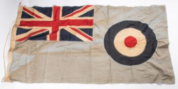 A WWII RAF flag, 60" x 34", marked on edge 1942 London, GC £65-70