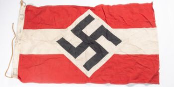 A Third Reich Hitler Youth flag, stitched construction, 3' x 2', marked Berlin 1939 on edge. GC £