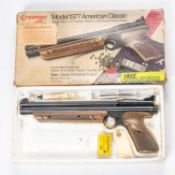 A .177" Crosman Model 1377 American Classic pump action air pistol, number 219025527. VGC (will