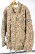 A good quality replica of a Third Reich Autumn pattern camouflage suit comprising smock and