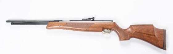 A .22" Weihrauch HW77 underlever air rifle, number 1005382, the barrel reduced to 14½", with