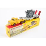 A Dinky Supertoys Mighty Antar with Transformer load (908). Yellow tractor unit with grey trailer,