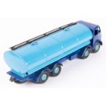 Dinky Toys Foden 14-Ton Tanker. DG example with violet blue chassis cab and mid-blue flash. Mid-blue