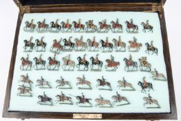 A fine collection of Victorian Flat Soldiers. Examples produced for the British market by E.