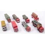 8 Corgi Trucks in British Road Services liveries. ERF 3-axle open lorry, Foden FG 4-axle covered