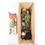 A Palitoy 1960s Action Man doll (G.I. Joe) by Hassenfeld Bros. With moulded hair and articulated
