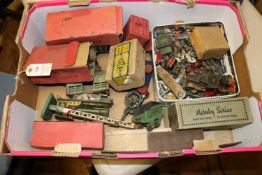 A quantity of Hornby O gauge railway, accessories and other items. Including; a clockwork SR 0-4-