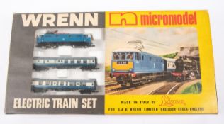 Wrenn N Micromodel set. Comprising BR class 81 Bo-Bo electric locomotive RN E3185 min Rail Blue