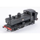 An O gauge Minerva Model Railways BR Class 57xx 0-6-0PT locomotive in unlined black livery. For 2-