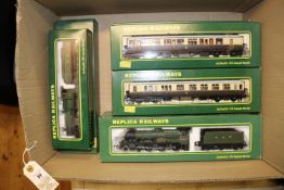 8x OO gauge GWR railway items by Replica Railways. Including 3x tender locomotives; a Class 22xx 0-