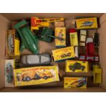 17x diecast vehicles by Dinky Toys, Matchbox and Britains. Including 5x Dinky; Ford Escort (168).