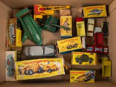 17x diecast vehicles by Dinky Toys, Matchbox and Britains. Including 5x Dinky; Ford Escort (168).