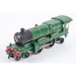 A Hornby O gauge clockwork No.3 4-4-2 locomotive. GWR Caerphilly Castle 4073, in lined green livery.
