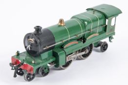 A Hornby O gauge clockwork No.3 4-4-2 locomotive. GWR Caerphilly Castle 4073, in lined green livery.