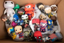 90+ Funko Pop Bobble Head figures. Themes include; Marvel, DC, Big Hero Six, Power Rangers, etc.
