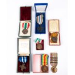 Seven Italian war medals, including 1914-18 Victory medal, Merito di Guerra cross, 1915-18 war medal