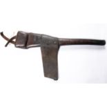 A leather cavalry carbine bucket. Basically GC (the leather very hard). £60-80