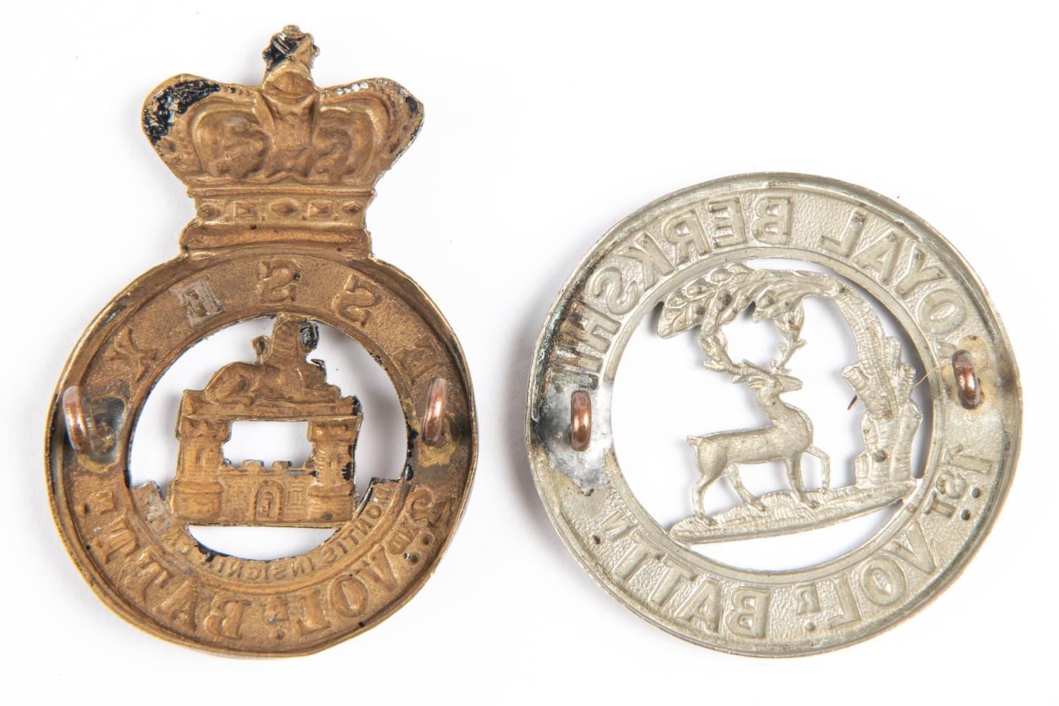 A Victorian brass glengarry badge of the 2nd Vol Battn the Essex Regiment, GC; and a white metal - Image 2 of 2