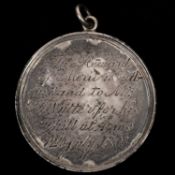 Rye Loyal Association silver prize medal, obverse engraved with the arms of Rye with "Rye Loyal"